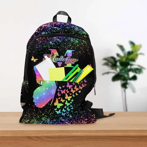 Vista 216 de Texto personalizado Elefante desgaste gafas mochila mochila mochila casual Daypack bolsa para mamá niñas, color86-4, Mochilas Daypack