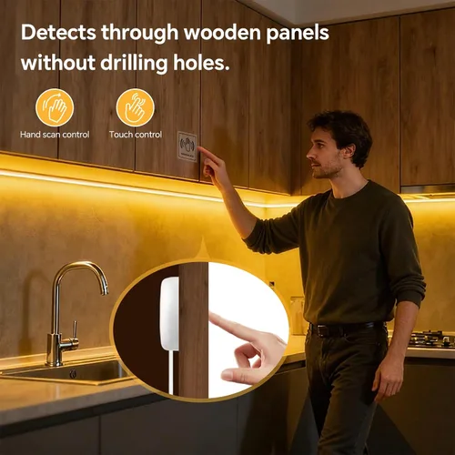 Vista 5 de La cuerda de neón de la MAZORCA del silicón enciende la prenda impermeable flexible 16.4FT cortable Self-Adhesive Dimmable COB Led Strip Lights