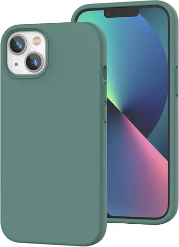 Vista 170 de Funda de silicona líquida compatible con iPhone 12 Pro Max 6.7 pulgadas, funda de gel de protección completa con forro de microfibra, funda