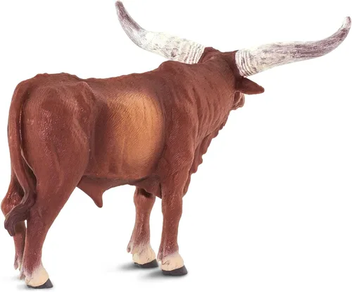 Vista 7 de Safari Ltd. Watusi Figura de toro – Figura detallada de vaca de plástico de 6 pulgadas – Juguete educativo de animales de granja para niños, niñas