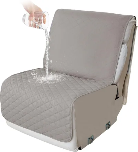 Vista 171 de HDCAXKJ Fundas impermeables 100% impermeables para sofá reclinable en forma de L, lavable, acolchada y suave para perros y mascotas, 1 funda de Negro
