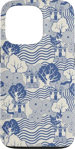 Vista 10 de Blue Pagoda Chinoiserie Pattern Case for iPhone 17