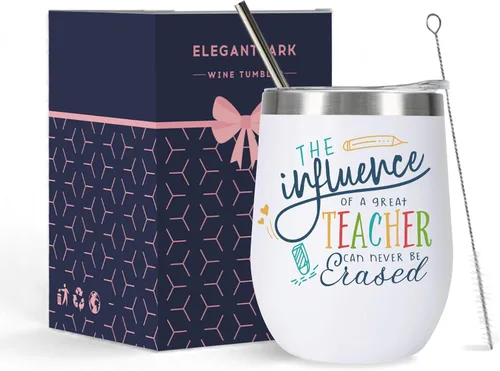Vista 8 de ELEGANTPARK Regalos para profesoras para mujeres, taza de profesora de parte de estudiantes y profesores, regalos de agradecimiento para graduación