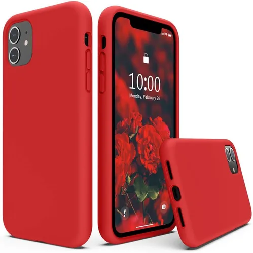 Vista 14 de Surphy - Carcasa de silicona líquida, diseño grueso completo con forro de microfibra, 6.1” para iPhone 11, 2019