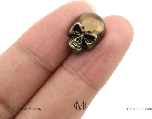 Vista 3 de CRAFTMEMORE SK02 - Remaches de calavera de metal con remaches rápidos decorativos para pulseras, bolsas, cinturones, zapatos, artesanía en cuero