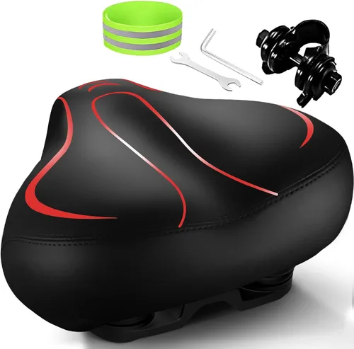 Vista 8 de Bicycle Seat, Gel Bike Seat Waterproof Bicycle Saddle - Dual Shock Absorbing, Most Comfortable Bicycle Seat Replacement for Mountain Bikes, Road
