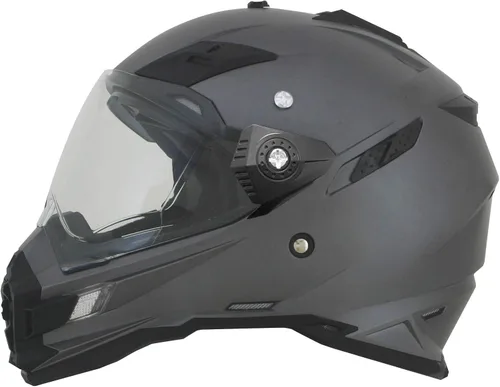 Vista 3 de GMAX FX-41DS - Casco de motocicleta unisex para adultos, estilo de máscara completa, M, Gris escarcha