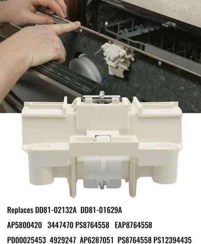Vista 5 de DD81-01629A DD81-02132A - Pestillo para interruptor de puerta de lavavajillas compatible con Samsung DW80K5050UB DW80F600UTB DW80F600UTS DW80F800UWS