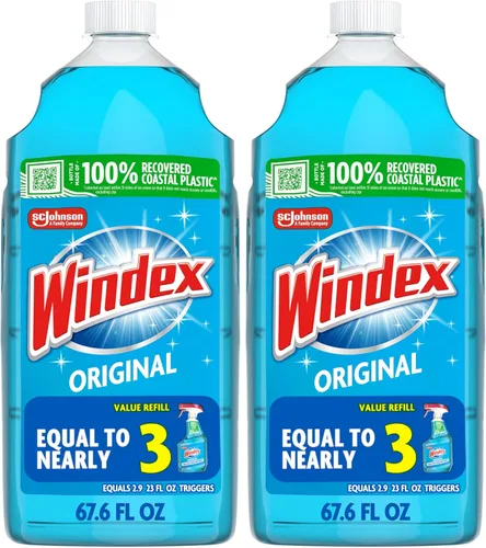 Vista 6 de Windex Recarga el limpiador original de cristales azules y ventanas