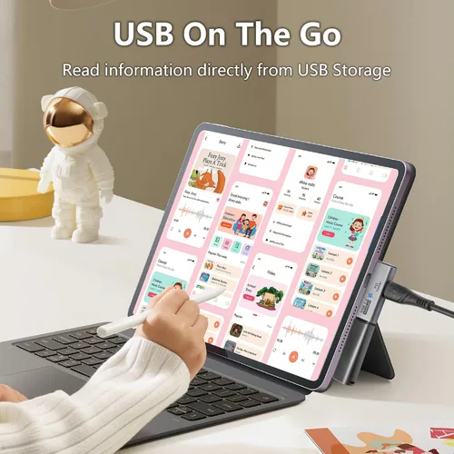 Vista 2 de SinLoon USB C a USB 3.2 10Gbps Tipo C a USB A Adaptador OTG hembra y adaptador de fuente de alimentación PD de 100W para el teléfono de la tableta