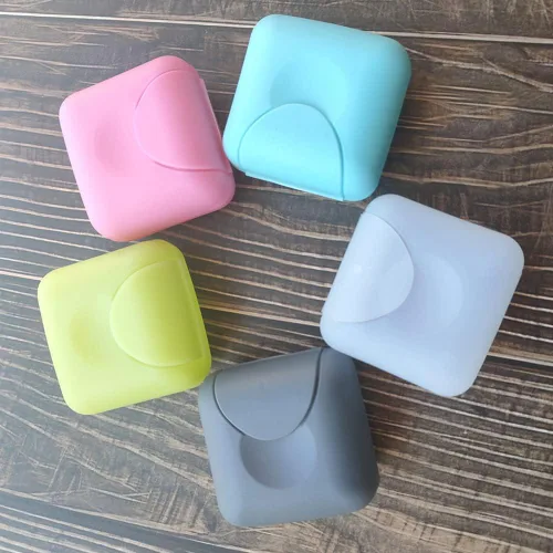 Vista 7 de Estuche portátil de viaje para jabón con tapa, organizador de jabonera de plástico para baño, hogar, al aire libre, senderismo, campamento