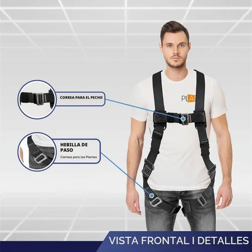 Vista 2 de ATERET V5501 - Cubo para techos I Conjunto vertical de línea de vida de 50 pies, anclaje reutilizable, cubo de 5 galones, kit de arnés de seguridad