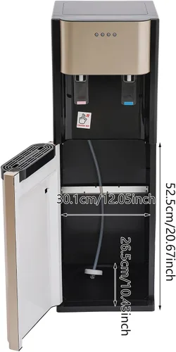 Vista 9 de Dispensador de enfriador de agua de carga inferior para botellas de 5 galones, ajustes de temperatura, dispensador de enfriador de agua caliente