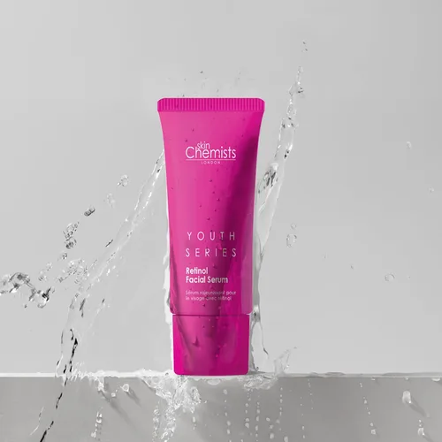 Vista 5 de Skin Chemists Retinol Bakuchiol suero facial con ácido hialurónico Suero de retinol para cara con fórmula avanzada antienvejecimiento
