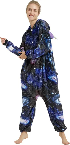Vista 2 de Mameluco de Navidad para adultos, disfraz de unicornio para mujer, pijama de Halloween