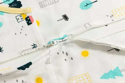Vista 3 de Saco de dormir para bebé, saco de dormir de algodón sin mangas con pies, saco de dormir de 0.5 TOG para niños y niñas