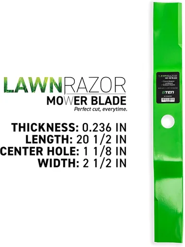 Vista 3 de 8TEN LawnRazor - Juego de cuchillas para Kubota B1550 B1750 F2560E 60 pulgadas cubierta 70000-25001 76539-34330 K5651-34340 (alta elevación)