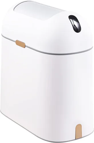 Vista 8 de ELPHECO Cubo de basura para baño, 2.5 galones, con sensor de movimiento, impermeable, con tapa de mariposa, decoración de baño, cesta de basura