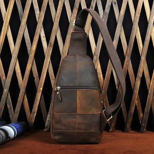 Vista 3 de Le'aokuu Bolso cruzado cruzado de viaje para hombre, estilo casual, para exteriores, con correa para el hombro, mochila