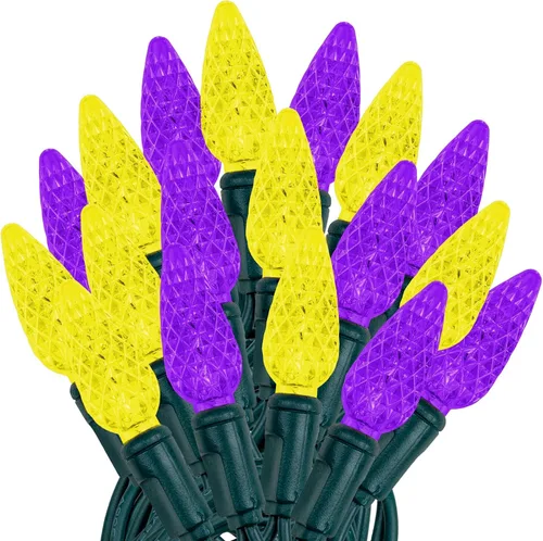 Vista 36 de Novelty Lights - Mini juego de 70 luces C6 LED de Navidad, serie de luces de grado comercial para exteriores, cable verde, 24 pies