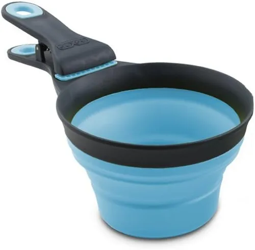 Vista 20 de Dexas Popware - Klip Scoop plegable para mascotas, diseño 3 en 1, conveniente taza medidora, recogedor de alimentos y clip para bolsa, cuchara
