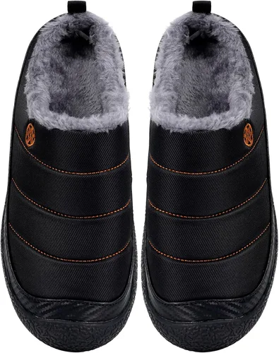 Vista 6 de Eagsouni - Pantuflas de casa para hombre con forro de piel para invierno