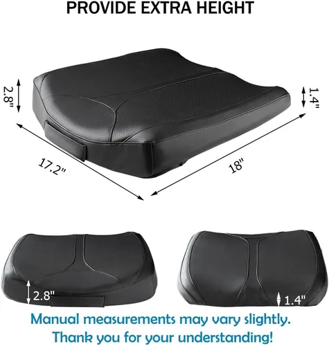 Vista 7 de Cojín de asiento de espuma viscoelástica de cuero para coches para personas bajas, para aliviar el dolor de cadera (coccis/cóccix) y de espalda