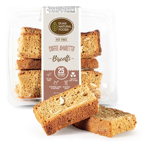 Vista 12 de DIJAS Natural Food s, Galleta de biscotti sin grasa, ingredientes naturales sin conservantes, delicioso aperitivo bajo en calorías (5 onzas)