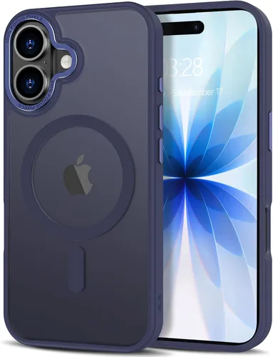 Vista 347 de Anuck - Funda magnética para iPhone 11 compatible con MagSafe, carcasa trasera mate translúcida dura, borde de TPU, delgada, resistente a impactos