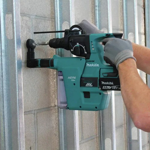 Vista 7 de Makita XRH01Z LXT martillo rotativo sin cepillo, inalámbrico, 18 voltios, acepta brocas SDS-PLUS