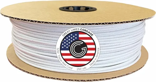 Vista 4 de Cordón de soldadura para tapicería de tejido de 3/32", cable enrollado, semifirme - 80 yardas
