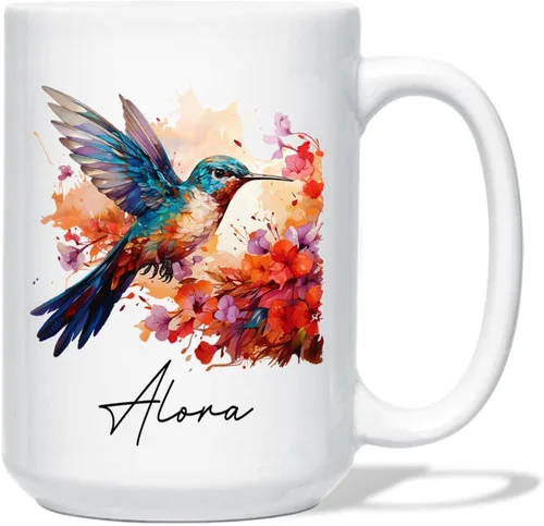Vista 11 de Taza de café de oso – Regalo personalizado para amantes, taza de té de animales salvajes con flores, regalo de cerámica personalizado para amantes