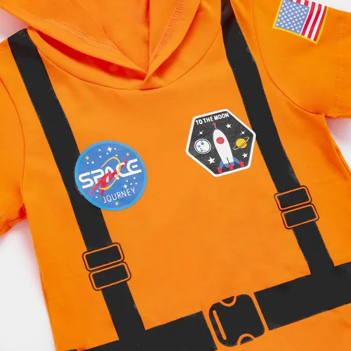 Vista 3 de Daddy's New Fishing Buddy Newborn Baby Boys Girls Halloween Hoodie Bodysuits Infant Astronaut Costume Cosplay Jumpsuit Outfit