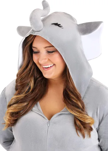 Vista 4 de Disfraz de elefante salvaje de talla grande para mujer