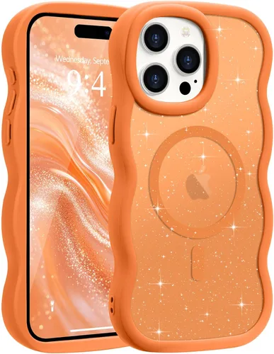 Vista 76 de Pepmune - Funda para iPhone 12 Pro Max con marco ondulado y estructura rígida, color mate claro, cubierta trasera unisex, compatible con Magsafe
