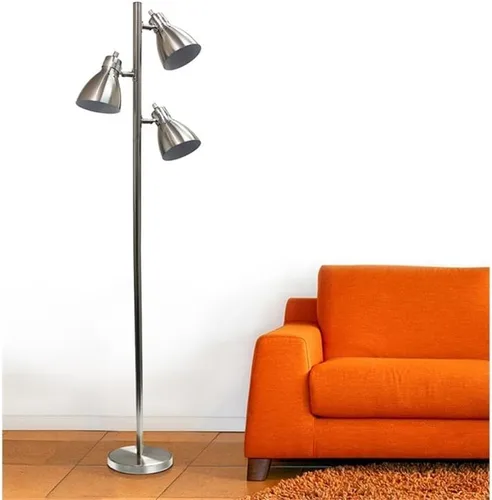 Vista 6 de Simple Designs Home LF2007-BSN lámpara de pie de 3 luces y diseño simple de metal, LF2007-BSN, 60.0watts, 110 volts