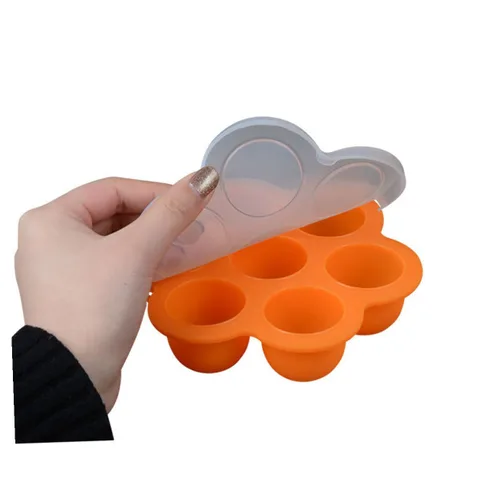 Vista 8 de Recipiente de silicona para alimentos sólidos complementarios de grado alimenticio, capacidad de silicona flexible y caja de conservación con tapa