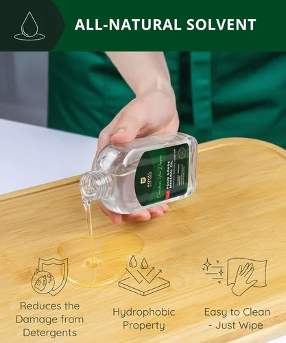 Vista 3 de ROYAL CRAFT WOOD Aceite mineral para tabla de cortar, 4 onzas líquidas, aceite mineral de grado alimenticio para tablas de cortar de bambú y madera