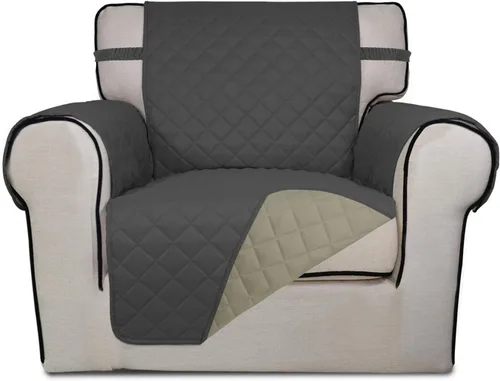 Vista 155 de PureFit - Funda de sofá acolchada reversible, protector de muebles impermeable, funda de sofá lavable con espuma antideslizante y correas elásticas