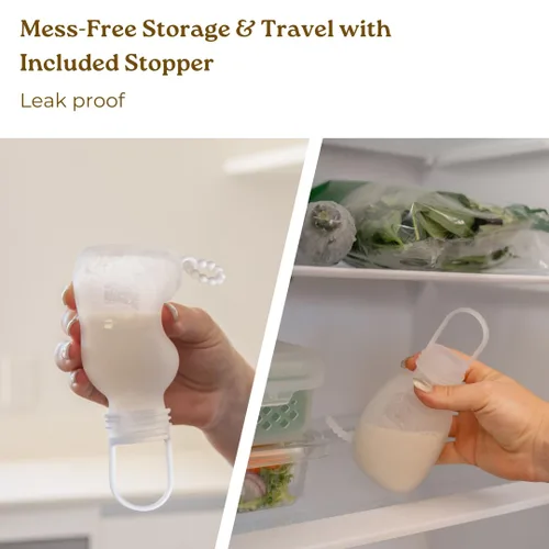 Vista 7 de Haakaa Juego de tubo de alimentación suplementario de silicona y bolsa – Kit de asistencia para lactancia materna para suministro bajo, soporte