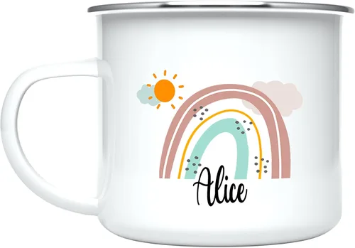 Vista 8 de Taza Personalizada para Niños, Niños, Niñas Taza Personalizada de Chocolate Caliente, Cacao, Café y Té Regalo de Cumpleaños con Nombre D11 - Tren