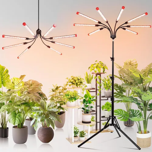 Vista 14 de GameChanger! Luces de crecimiento de 36 W, no 15 W, 4 cabezales con clip fuerte para plantas de interior con temporizador, mejor regalo para amantes