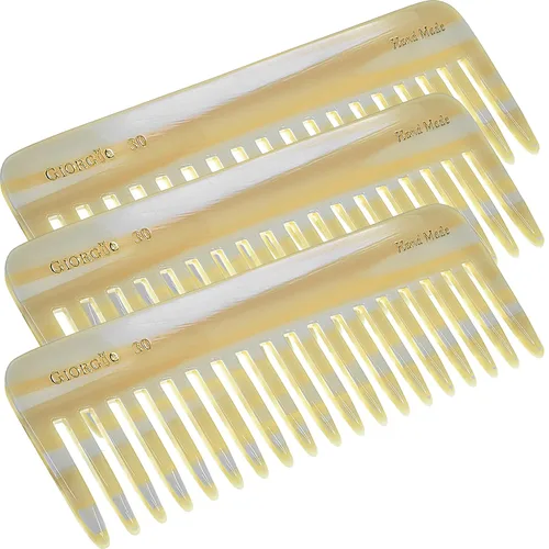 Vista 17 de Giorgio G49 Graphite, peine grande para desenredar el cabello, dientes anchos para cabello grueso, rizado y ondulado. Peine desenredante