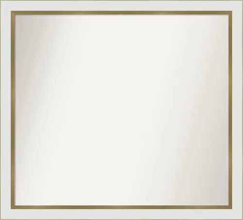 Vista 206 de Amanti Art Espejo personalizado, espejo de baño estrecho Alexandria White Wash, espejo de pared o espejo de tocador de baño sobre el fregadero