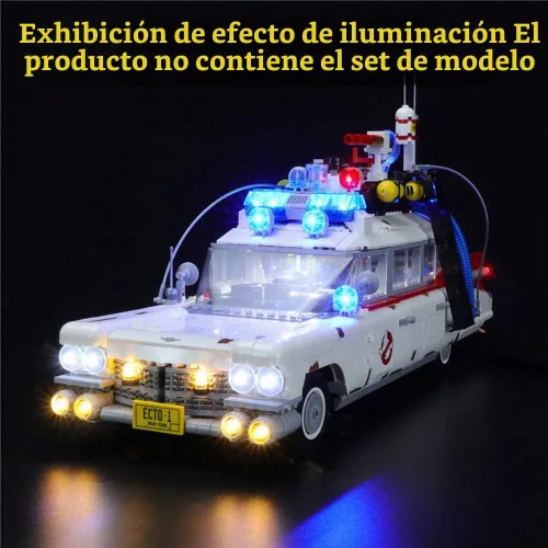 Vista 4 de GEAMENT Kit de luz LED compatible con Lego 10274 Ghostbusters ECTO-1 (Ver.2020) - Juego de iluminación para modelo de construcción de creadores