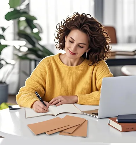Vista 6 de ALKALO Paquete de 6 cuadernos de papel kraft de cuadrícula A5 a granel, cuadernos de diario, cuadernos de papel cuadriculado A5, 8.3 x 5.5 pulgadas