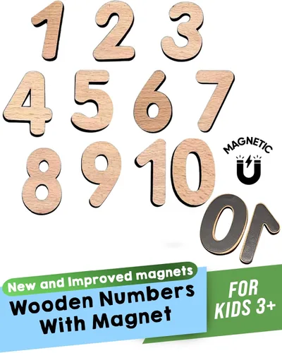 Vista 7 de Imanes del alfabeto, minúsculas magnéticas de madera para niños a partir de 3 años