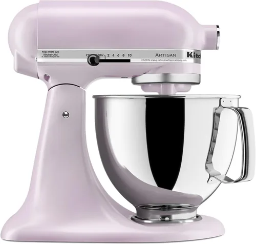Vista 16 de KitchenAid Artisan Series Batidora de Pie con Cabezal Inclinable de 5 Cuartos con Escudo Vertedor KSM150PS, Crema de Almendra
