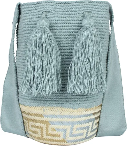 Vista 3 de Premium Wayuu Bag - 100% Original Colombian Mochila Wayuu - HandMade - Crocheted Tote Bag - Hand Woven
