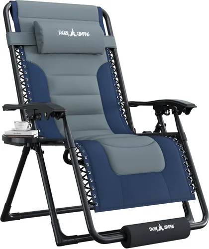 Vista 27 de UDPATIO Silla reclinable de gran tamaño para patio con cojín extraíble Negro Z-xl